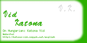vid katona business card